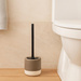 Perie WC cu recipient ceramic THE PASTELS, Ø 11,6 x 38 cm, taupe
