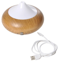 DIFUZOR ELECTRIC CU FORMĂ DE DROP 210ml PP + EFECT LEMN ABS 7 CULORI LED