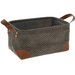 Cos pentru depozitare cu manere, catifea, 30 x 20 x 15 cm