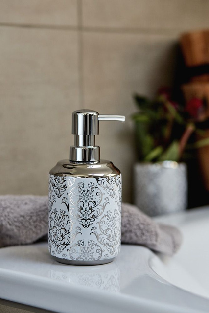 Dispenser pentru săpun lichid, gel BAROCK SILVER, WENKO