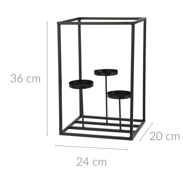 Suport lumanari, 36 cm, metal