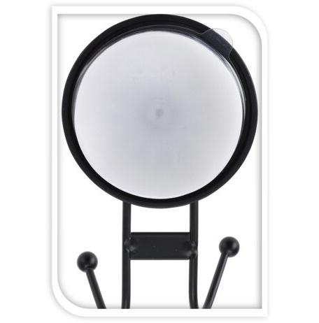 Suport metalic cu ventuze, 2 cârlige