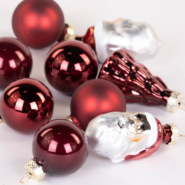 Set de globuri de Crăciun în diferite forme, 9 buc.