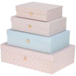 Set cutii de depozitare carton in diverse dimensiuni, 4 buc.