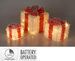 Decorațiune luminoasă cu zăpadă artificială, 3 cadouri