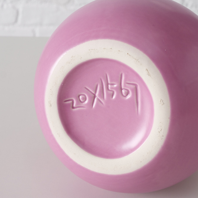 Vaza decorativa Zuky roz, inaltime 25 cm