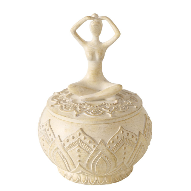 Recipient de depozitare cu motiv YOGA, Ø 10 cm