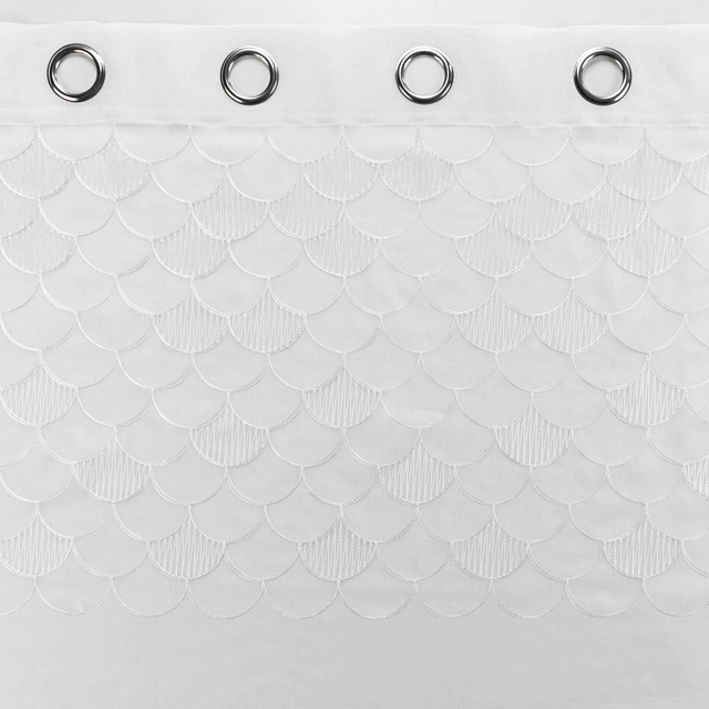 Perdea cu broderie YAELLE, 135 x 280 cm, prindere cu inele