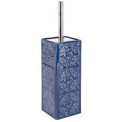 Recipient pentru perie CORDOBA DARK BLUE + perie WC, WENKO, albastru
