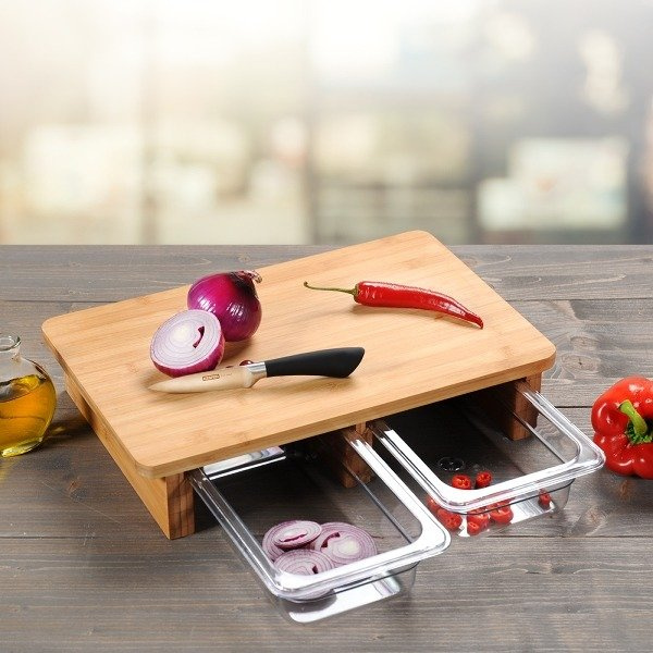 Tocator KESPER cu 2 recipiente pentru mancare detasabile