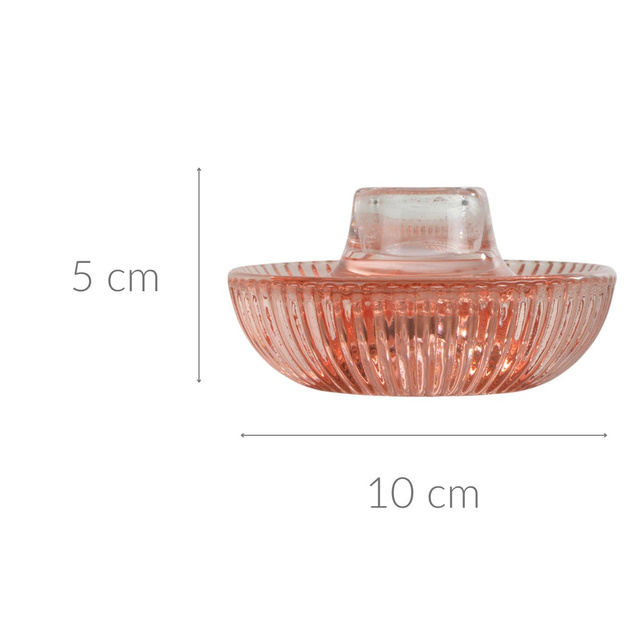 Suport lumanari cu nervuri din sticlă ARTY