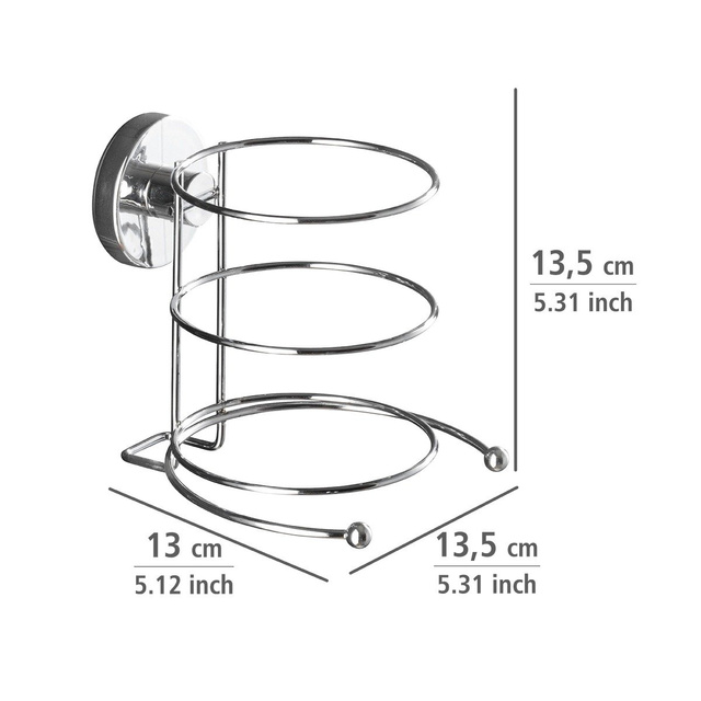 Suport pentru uscător de păr MILAZZO, Vacuum-Loc - oțel cromat, WENKO