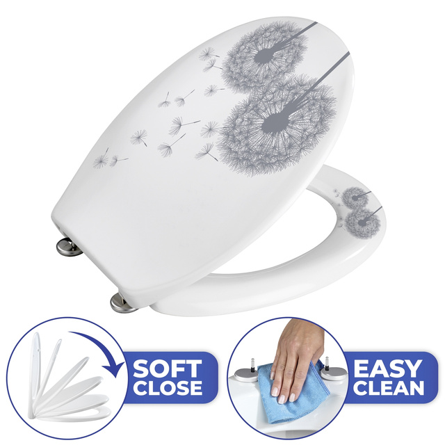 Capac de toaletă ASTERA - mecanism Easy Close, Duroplast, WENKO