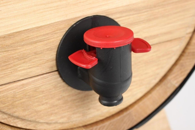 Butoi pentru vin cu dozator, din lemn, 5,5 L