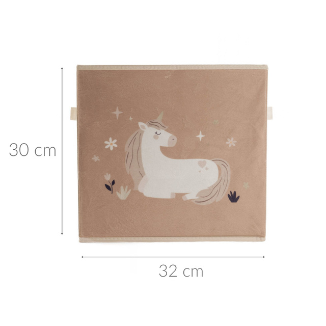Cutie textila pentru jucarii Unicorn, 32 x 32 x 30 cm