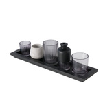 Tavă din ceramică cu un set de sfeșnice NOLAN