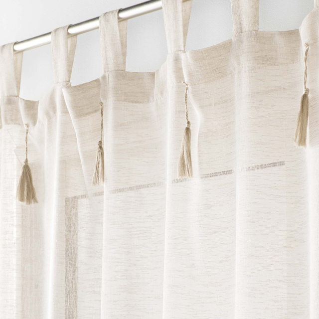 Perdea cu pompoane decorative DALILA, 140 x 240 cm