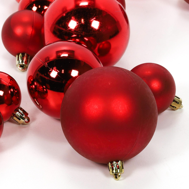 Set de globuri de Crăciun de dimensiuni diferite, 60 de bucăți.