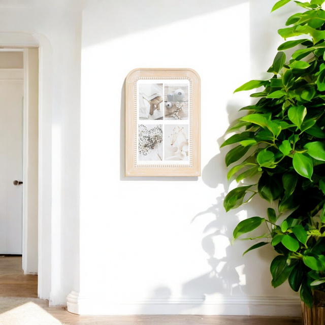 Rama foto multipla Elena, lemn de pin, pentru 4 fotografii, 31 x 44 cm