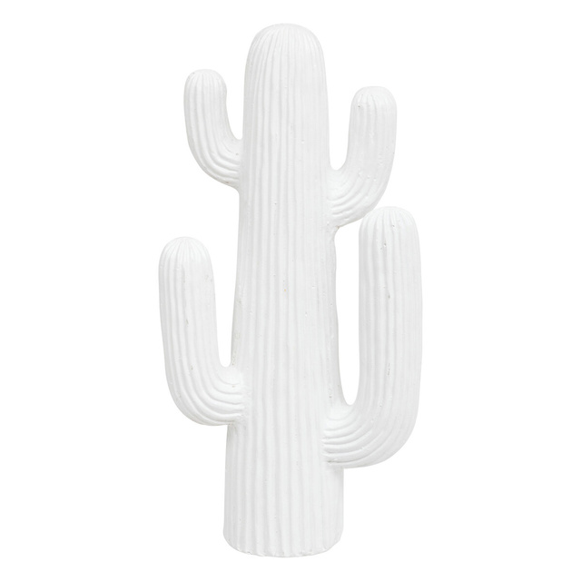 Ornament cactus exterior Rodrigo 38 cm înălțime alb