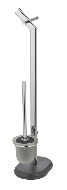 Suport hartie igienica si perie toaleta, PURO - 2 in 1, WENKO