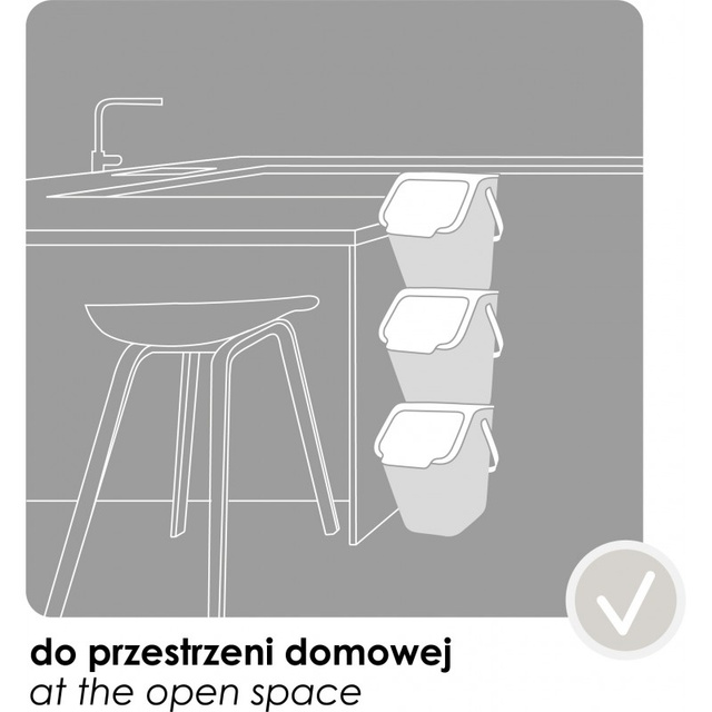 Coș de gunoi pentru sortarea deșeurilor, 4 x 35 l