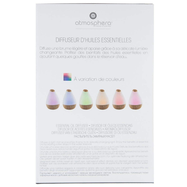 Difuzor de uleiuri esențiale 2 în 1 cu cablu de alimentare, lampă cu LED care schimbă culoarea