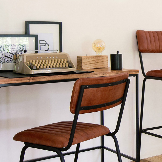 Baza din lemn TIBU pentru bec decorativ, 20 x 8 x 9 cm