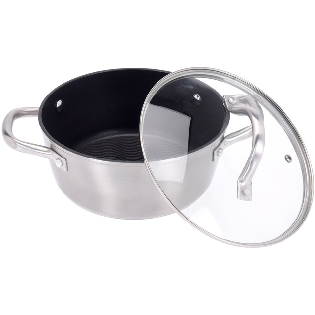 Oala cu capac Ø 20 x 9 cm, aluminiu