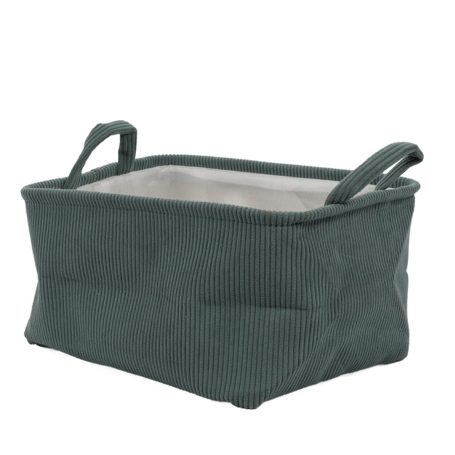 Coș de depozitare cu mânere, din poliester, 35 x 25 x 20 cm