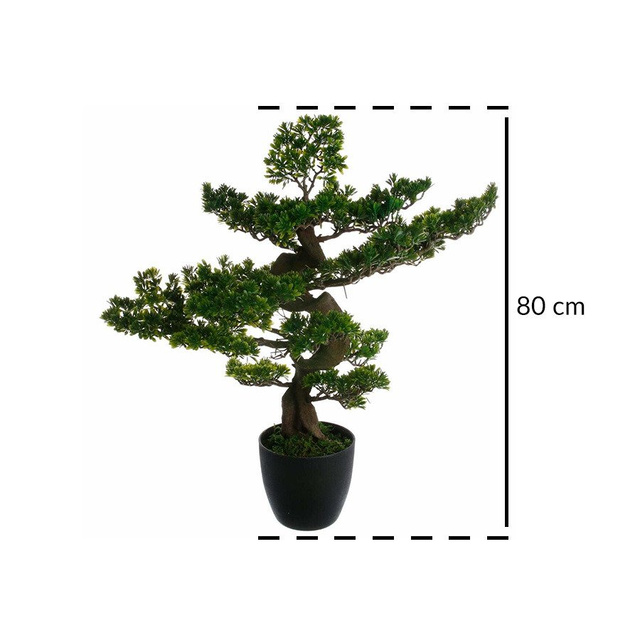 Bonsai artificial in glastra, 80 cm
