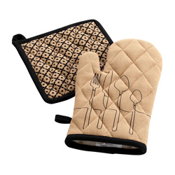 Manusa de bucatarie cu suport de vase CUISILINE, din bumbac reciclat