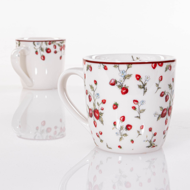 Cana de ceai model cu capsuni Emily, 250 ml