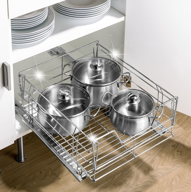 Organizator pentru ustensile de bucătărie, Argintiu, 50x50x23 cm