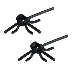 Cuier triplu pentru haine, HERKULES, negru, 2 bucati, WENKO