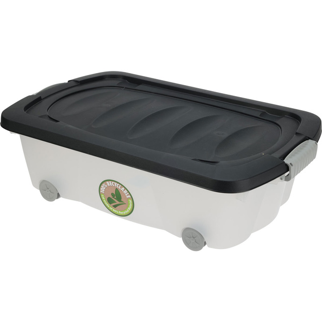 Cutie depozitare, cu roti, plastic reciclat, 24 l