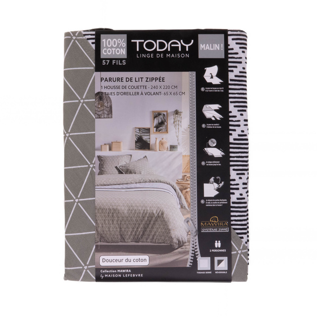 Lenjerie din bumbac MAWIRA, dublă față, 220 x 240 cm