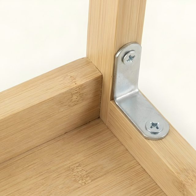 Taburet din bambus cu treaptă KROK, înălțime 46 cm, natural