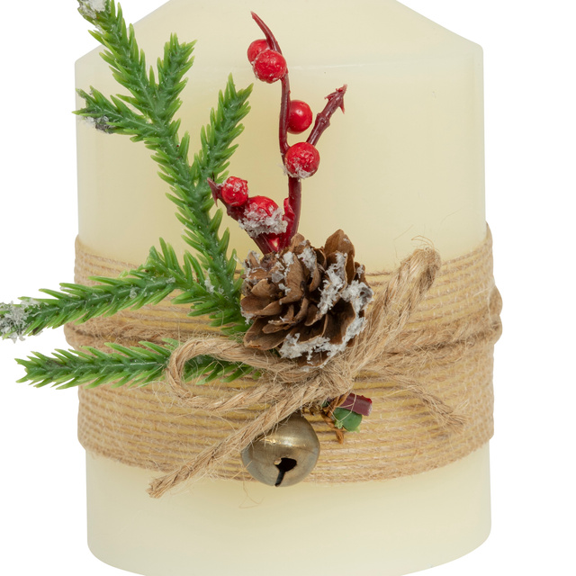 Lumânare decorativă LED din parafină, 10 cm