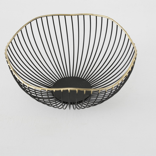 Set 2 cosuri  metalice  decorative Yoko,  negru