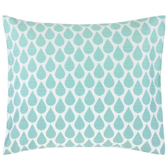 Husă decorativă pentru pernă din bumbac satinat de culoare turcoaz, 40 x 80 cm, Esprit