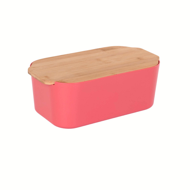 Cutie de paine cu capac din bambus, 33 x 18,5 x 12 cm