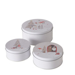 Set de trei cutii de depozitare FIETE, Ø 14-20 cm