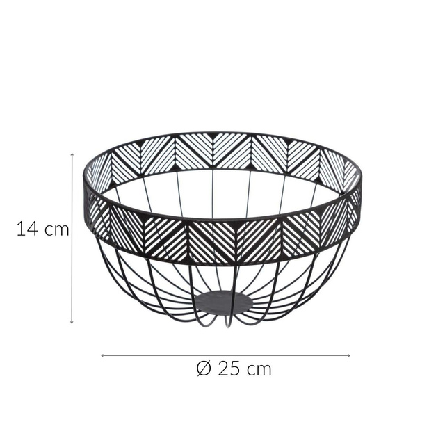 Cos de fructe FRIEZE, metalic, ∅ 25 cm