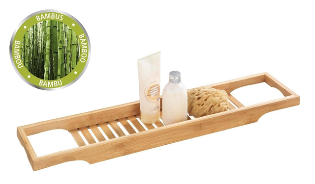 Raft pentru cazi din bambus BAMBOO, 70 x 16 x 4,5 cm, Wenko