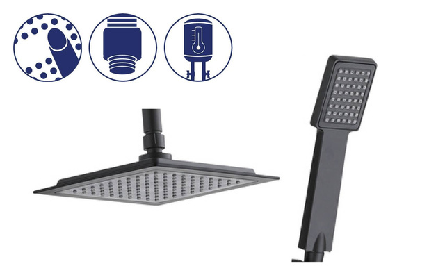 Set dus, negru mat, Cuadro, WENKO