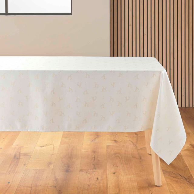 Fata de masă jacquard cu decorațiuni aurii, YARN, 140 x 250 cm