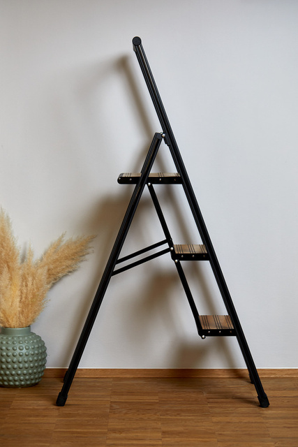 Scara pliabilă, 3 trepte, WENKO, neagră