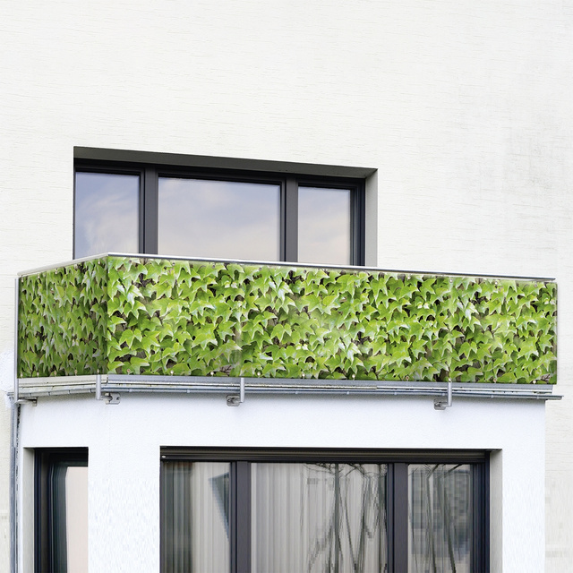 Husa de balcon cu model iedera, 5 m x 85 cm