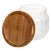 Recipient din sticlă pentru alimente HARMONY cu capac din lemn, 300